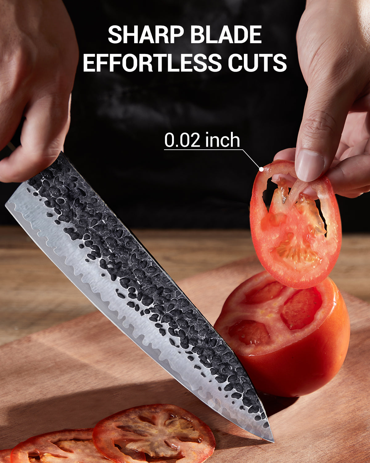 FAMCÜTE 8" Japanese Chef Knife with Sheath – 5-Layer 9CR18MOV Steel & Rosewood Handle