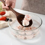 FAMCÜTE Black Walnut Wood Kitchen Utensils Set, Long Handle Spoons and Spatula Set for Cooking, Heat Resistant Non-Stick Cookware(6 PCS)