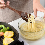 FAMCÜTE Black Walnut Wood Kitchen Utensils Set, Long Handle Spoons and Spatula Set for Cooking, Heat Resistant Non-Stick Cookware(6 PCS)