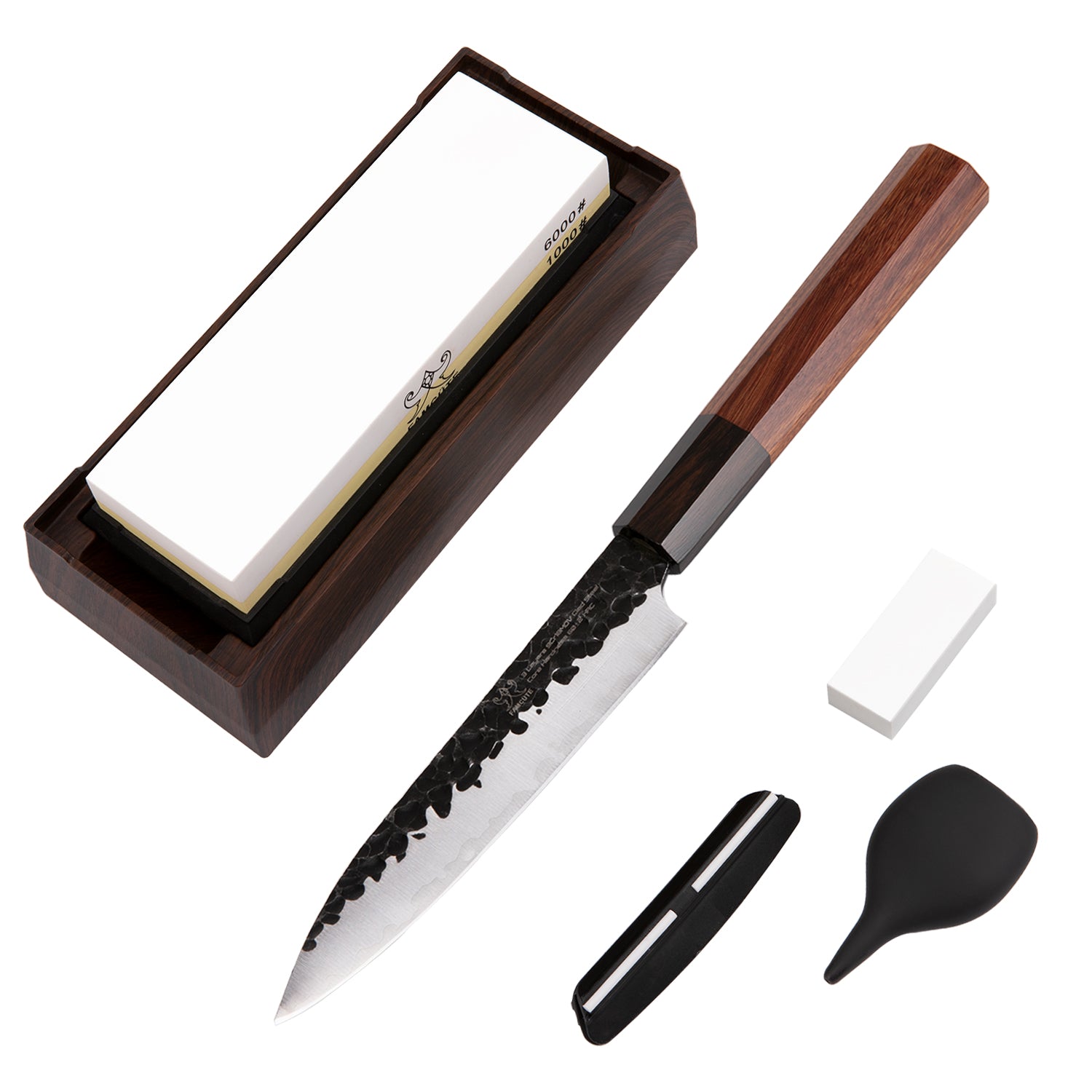  FAMCÜTE Japanese Chef Knife Set, 3 Layer 9CR18MOV Clad