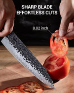 FAMCÜTE 8" Japanese Chef Knife with Sheath – 5-Layer 9CR18MOV Steel & Rosewood Handle