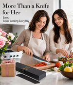 FAMCÜTE 8" Hand-Forged Japanese Chef Knife with Sheath | 5-Layer 9CR18MOV Steel & Rosewood Handle