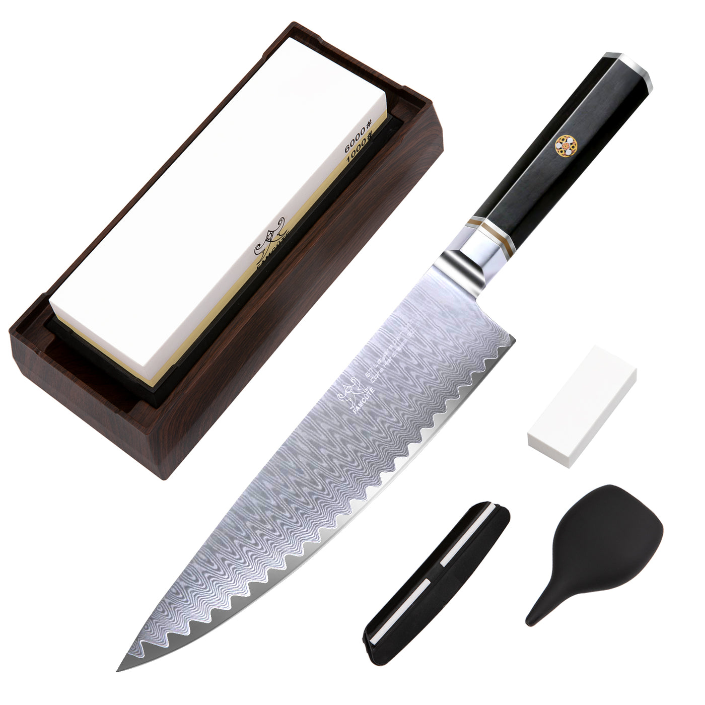 Professional Japanese 67 Layers Damascus Steel Kitchen Knife Set By The  Freakin Rican® - The Freakin Rican Restaurant